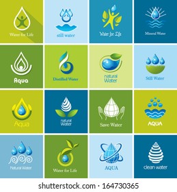 Set of vector Water icons 3.