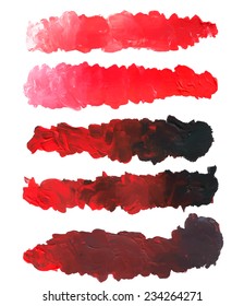 Set of vector watercolor blobs, isolated on white background. Shape design blank watercolor colored rounded shapes web buttons on white background