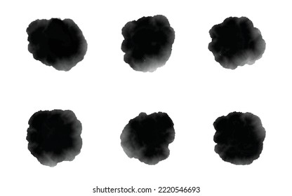 set of vector watercolor blots