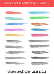 Set of vector watercolor spots for your design