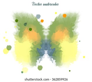 Set of vector watercolor stains.