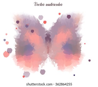 Set of vector watercolor stains.