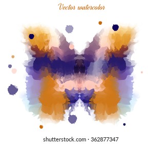 Set of vector watercolor stains.