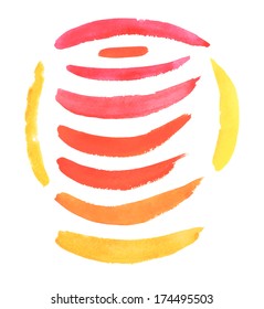 Set of vector watercolor strokes