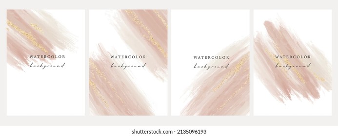  Conjunto de fondos universales de acuarela vectorial con espacio de copia para texto. Diseño para medios sociales, tarjeta, invitación, folleto, portada.
