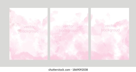 Set of vector watercolour backgrounds.