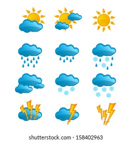 Set vector weather icons