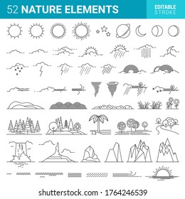 Set of vector weather icons