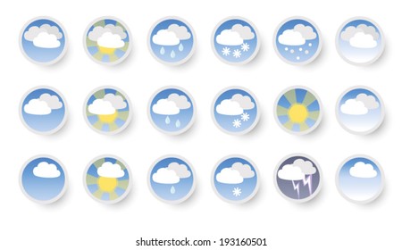 Set of vector weather icons.