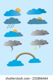 Set of vector weather icons