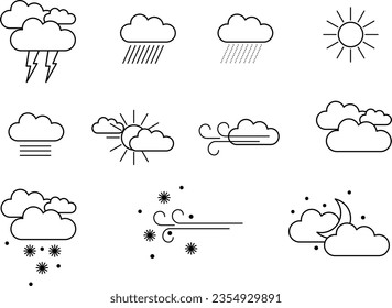 Set of vector weather icons