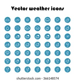 Set of vector weather icons.