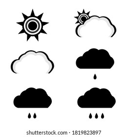 Conjunto de iconos vectoriales meteorológicos. Eps 10.