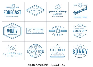 Set Vector Weather Icons Logotypes Business Stock Vector (Royalty Free ...