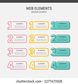 Set of Vector Web Elements