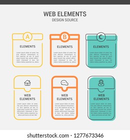 Set of Vector Web Elements