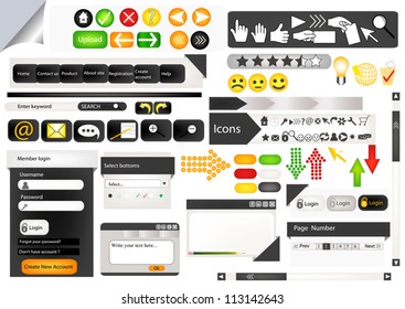 Set of  vector web elements for  your design