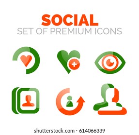 Set of vector web internet www concepts, color premium icons