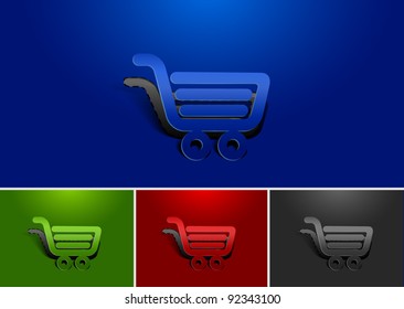 Set of vector web shopping icon design element.