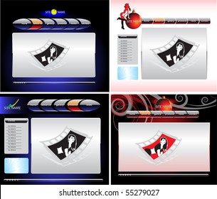 Set vector web template