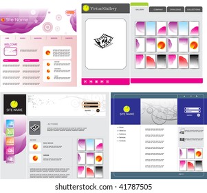 set of vector web templates