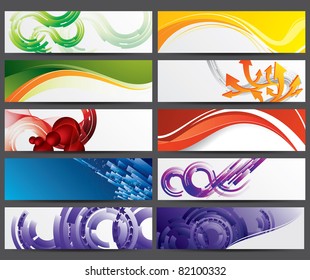 set of vector website headers, banners