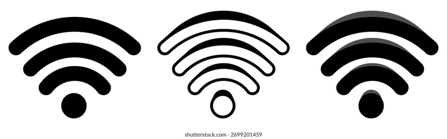 Icono de WiFi de Vector. Ilustración de diseño de símbolo de señal WiFi gratis