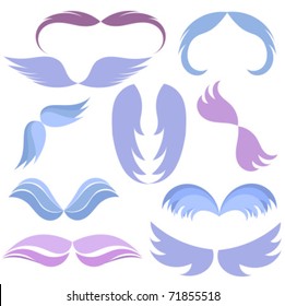 Set of vector wings