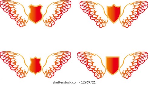 A set of Vector Wings and shield-8