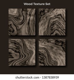 Set of vector wood texture background