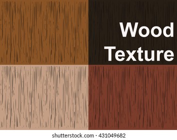 Set of vector wood texture backgrounds, four colors included