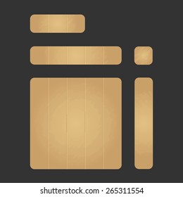 set of vector wooden app icon
