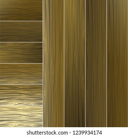 Set of vector wooden textures. Light and dark wood texture. Vector illustration.