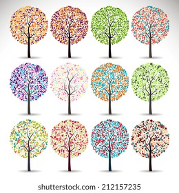 Set vector woods. Vector background. Vintage decorative elements. Hand drawn background. Islam, Arabic, Indian, ottoman motifs.