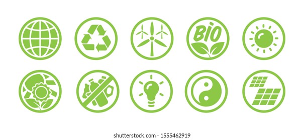 Set of vector world care icons
