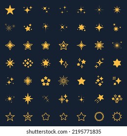 Set of vector yellow stars background, for web and web design.