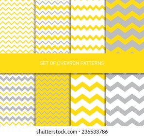 Set of vector zigzag chevron pattern background