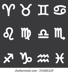 Set of vector zodiac signs