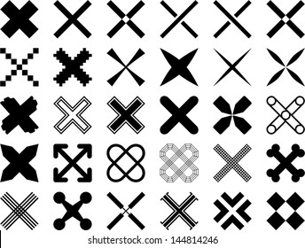 Set of vectorized Crosses