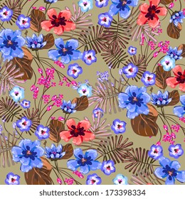 Set of Vectorized Flowers