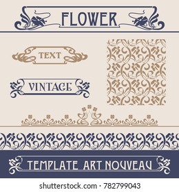 Set vectors art nouveau - lots of useful elements to embellish your layout