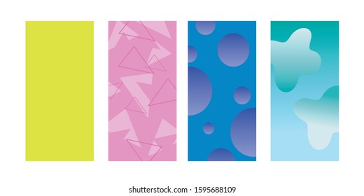 Set of vectors backgrounds for banner and template