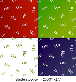 Set of vectors. Christmas pattern. Ho ho ho