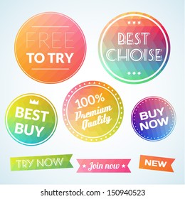 Set of vectors labels banners design template