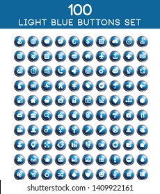 Set of vectors. Modern web buttons. Collection of icons for business, web, app, finance, social media, communications.