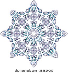 set of vectors snowflakes