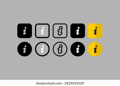 Establecer iconos de diseño de ui vectores información detallada fondo gris
