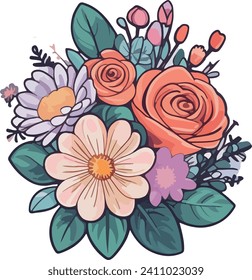 Set of vectors for Valentine's day. Watercolor hearts and lovers. Significant other. Vector illustration