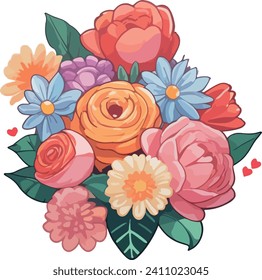 Set of vectors for Valentine's day. Watercolor hearts and lovers. Significant other. Vector illustration