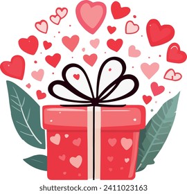 Set of vectors for Valentine's day. Watercolor hearts and lovers. Significant other. Vector illustration